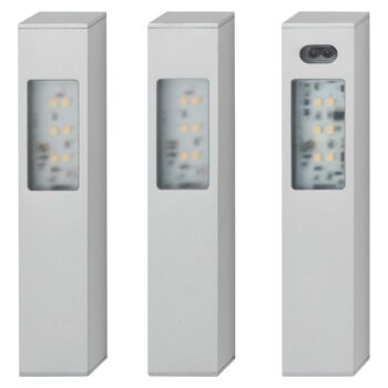 Drei LED Unterbauleuchten alu, 16cm, 180lm