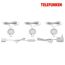 LED-Unterbauleuchten-Set 'DIONYSOS' silbern 1,8 W Ø 6 x 1 cm 3-teilig