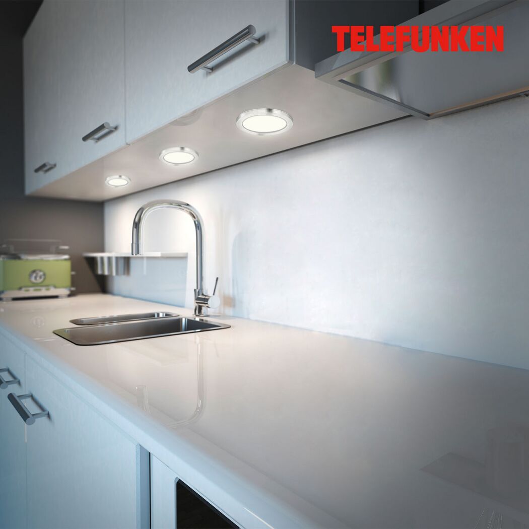 LED-Unterbauleuchtenset 'Dionysos' 1,8 W 510 lm warmweiß Ø 6 cm 3 Stück