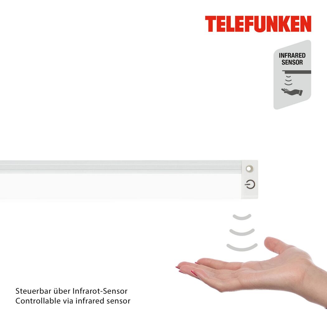 LED-Unterbauleuchte 'Hadit' dimmbar 5,5 W 520 lm warmweiß bis tageslichtweiß 50 x 1 x 50 cm