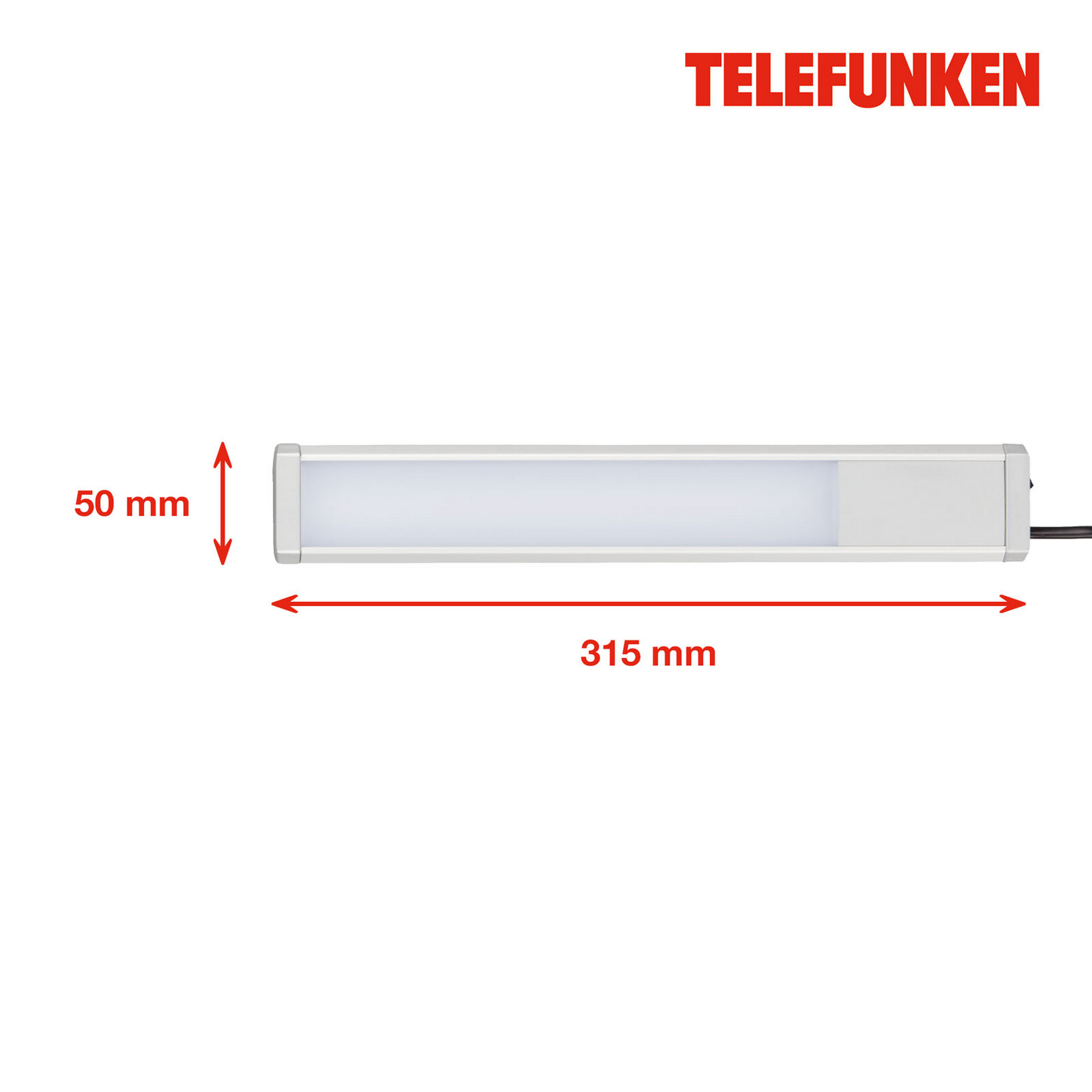 LED-Unterbauleuchte 'UTO' silbern 4 W 31,5 x 5 x 1,5 cm + product picture