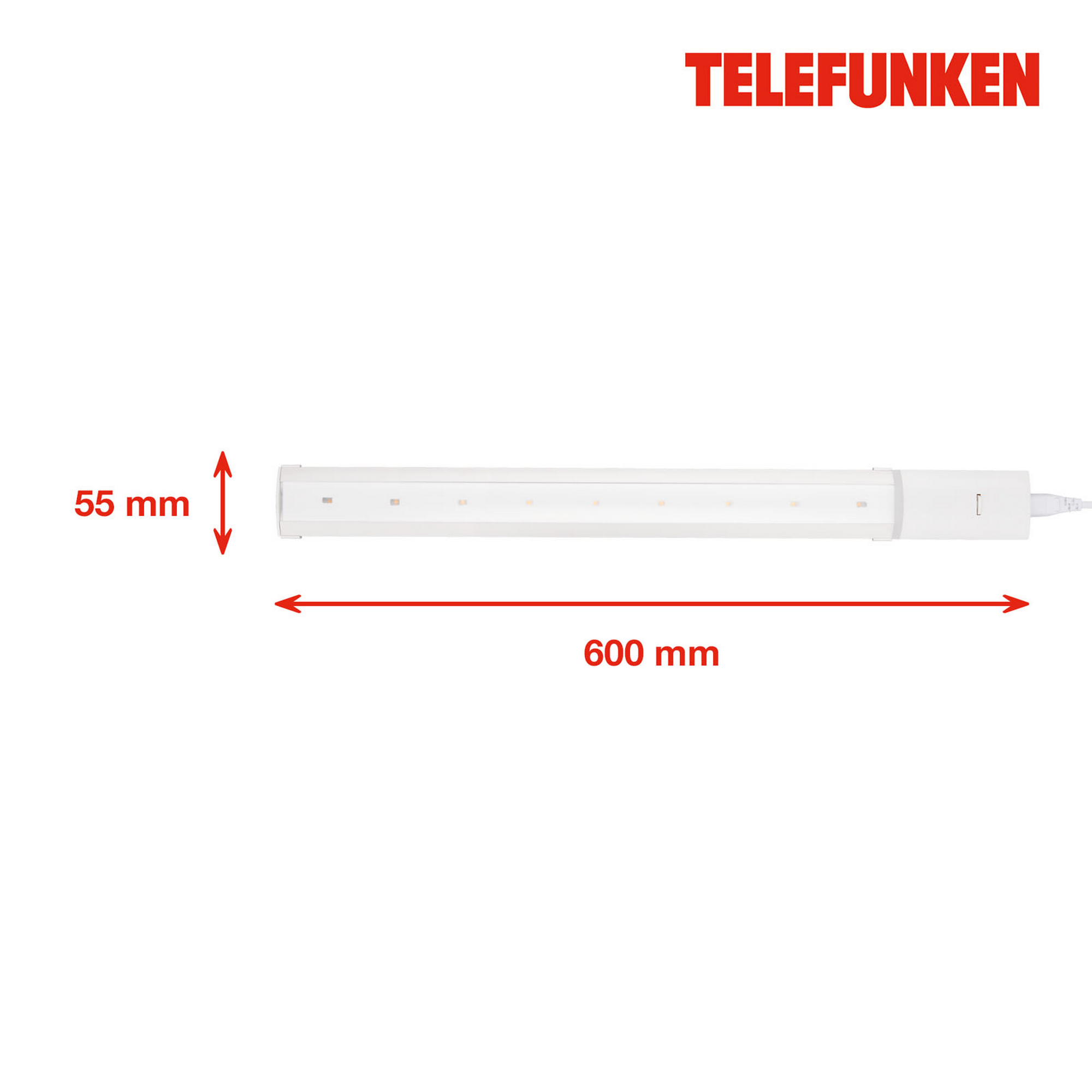 LED-Unterbauleuchte 'SETH' weiß 8,5 W 60 x 5,5 x 2,5 cm + product picture