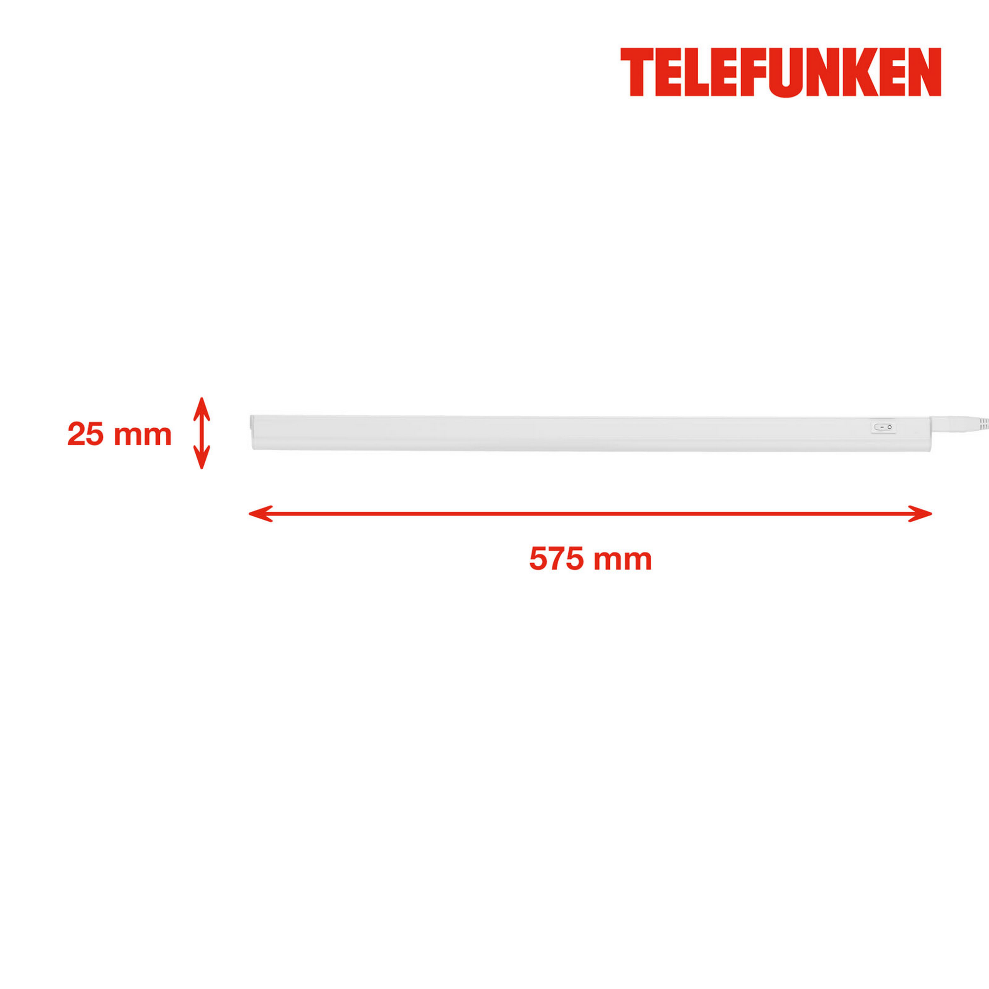 LED-Unterbauleuchte 'ANUBIS' weiß 8,3 W 57,5 x 2,5 x 3 cm + product picture