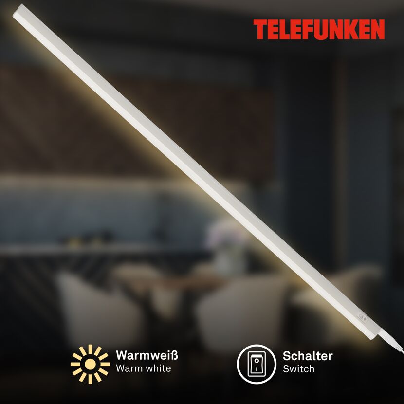 LED-Unterbauleuchte 'ANUBIS' weiß 10,6 W 87,5 x 2,5 x 3 cm