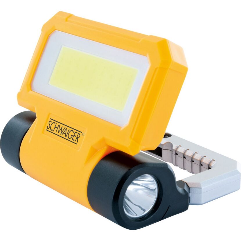LED Arbeitsleuchte mit Zwinge, gelb/schwarz
