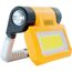 Orange-schwarze LED-Arbeitsleuchte mit Halterung