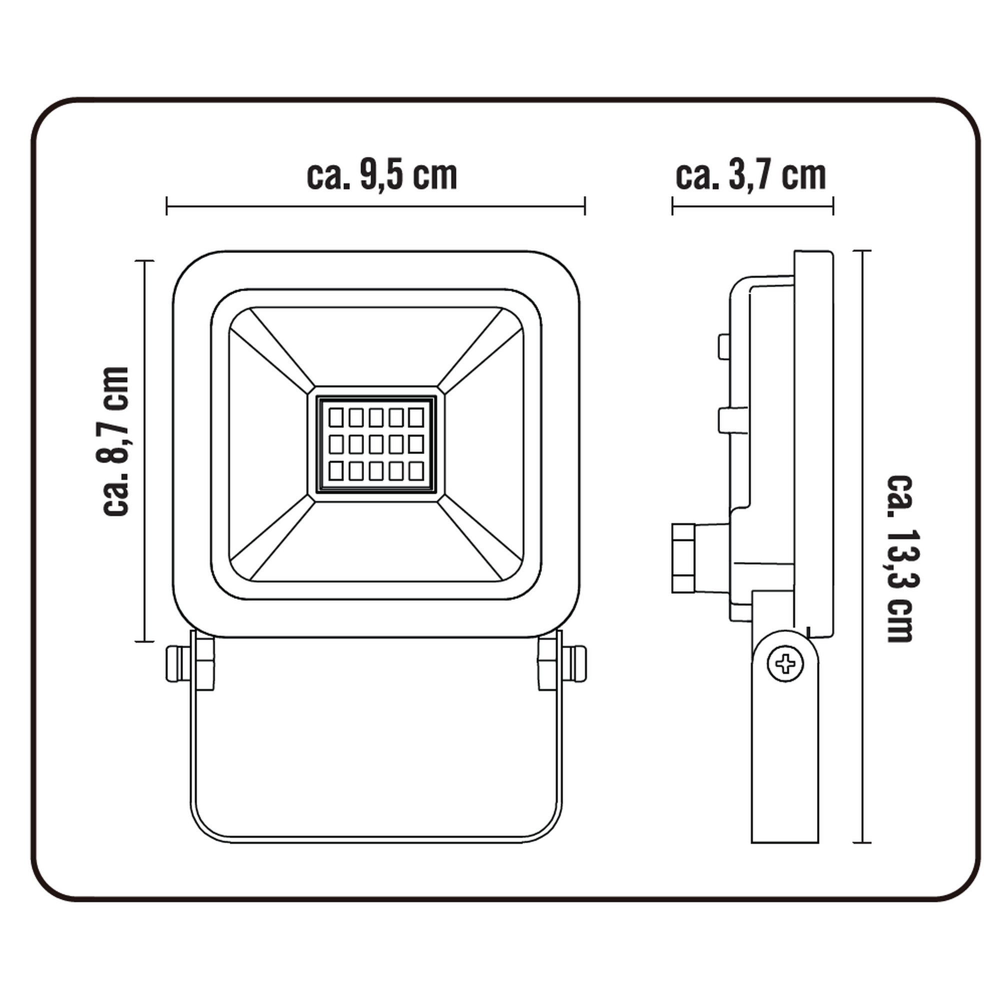 LED-Wandfluter schwarz 10 W 720 lm