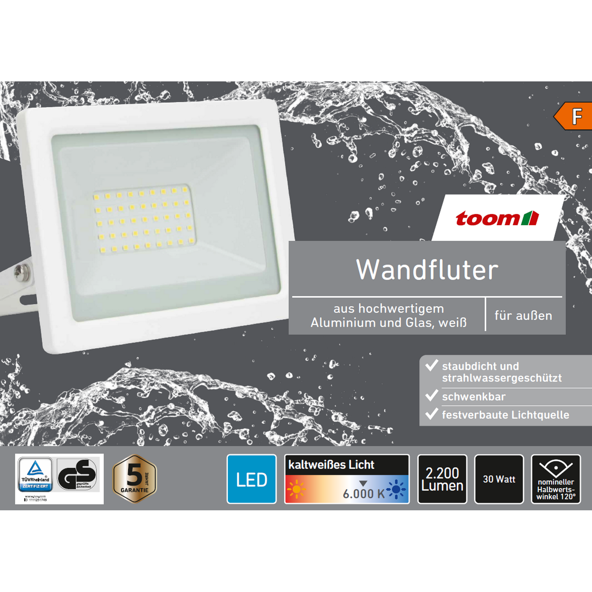 LED-Wandfluter weiß 30 W 2200 lm + product picture