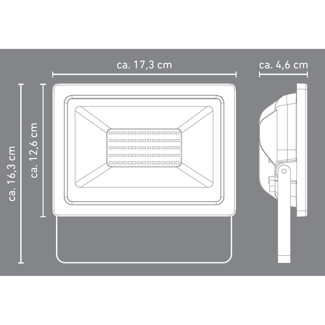 LED-Wandstrahler 50 W 3800 lm tageslichtweiß IP 65
