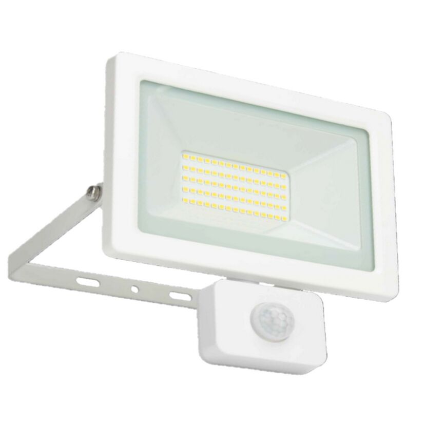 Weißer LED-Strahler mit Bewegungsmelder