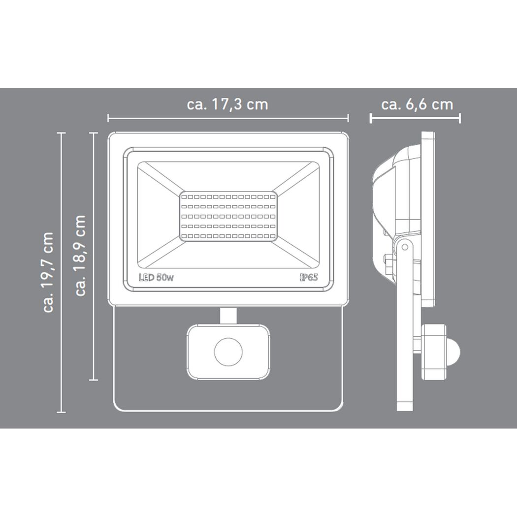 LED-Wandstrahler 50 W 3800 lm tageslichtweiß IP 44