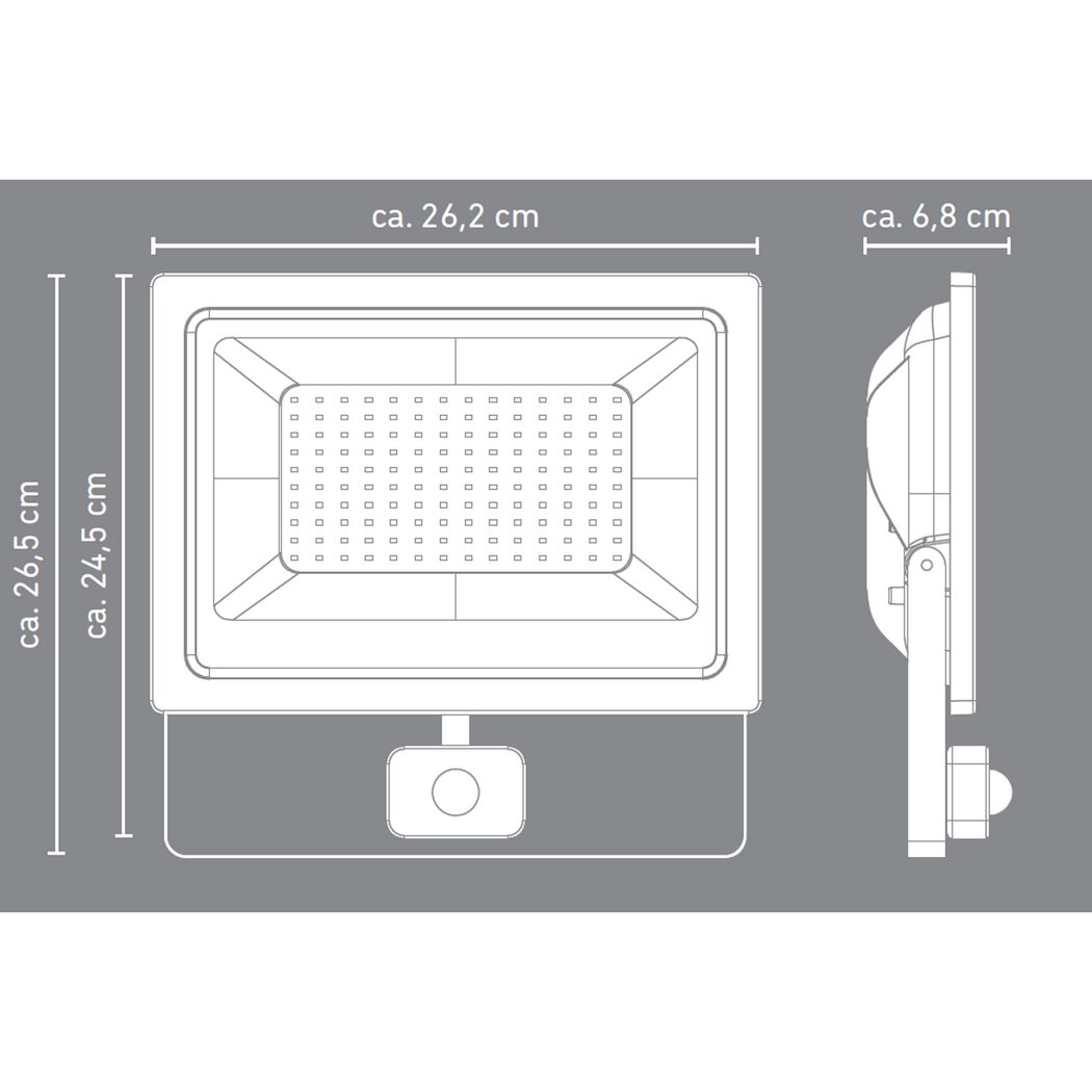 LED-Wandstrahler 100 W 7600 lm tageslichtweiß IP 44