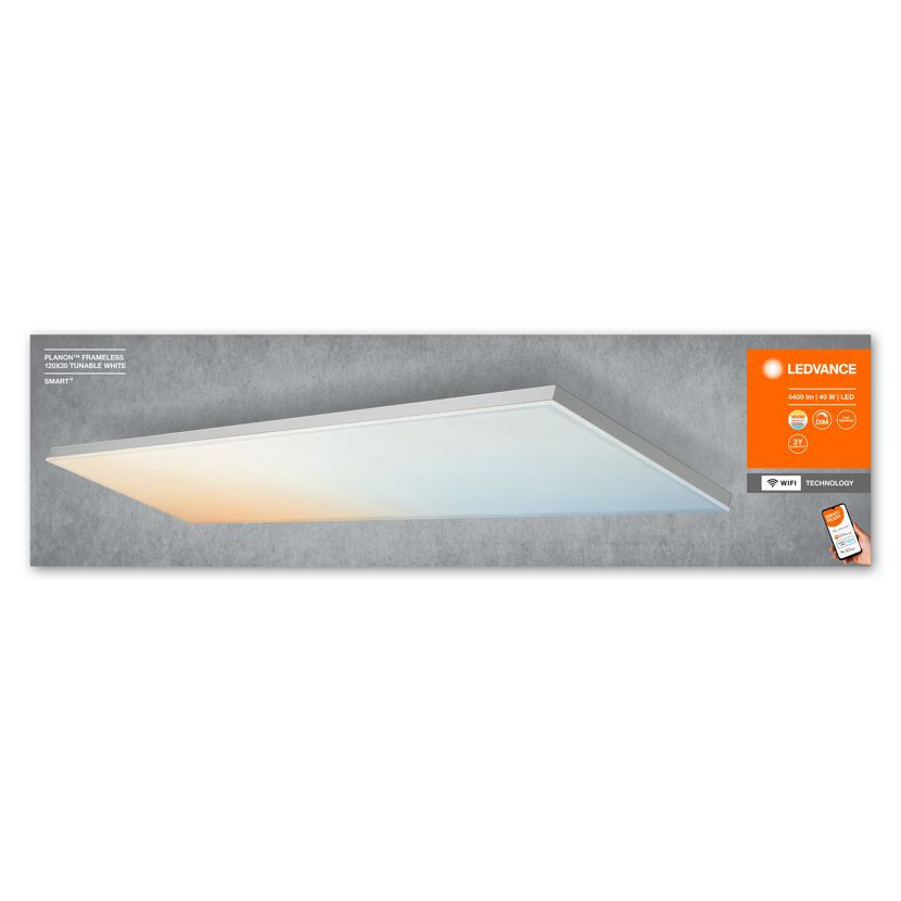 LED-Panelleuchte 'Planon' weiß 120 x 30 cm 3400 lm