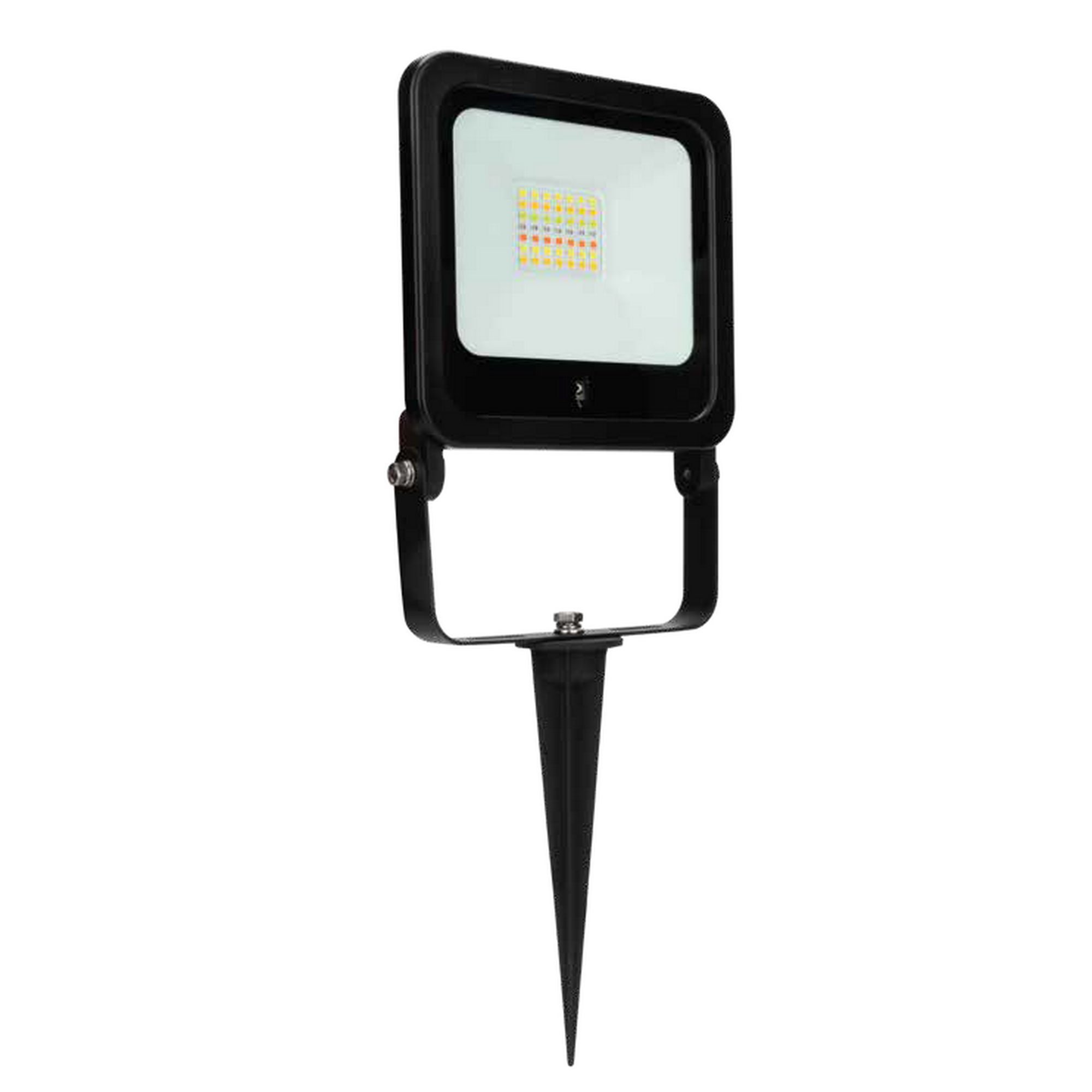 LED-Wandfluter schwarz mit Erdspieß 14,7 x 13,8 cm 24 W 1800 lm