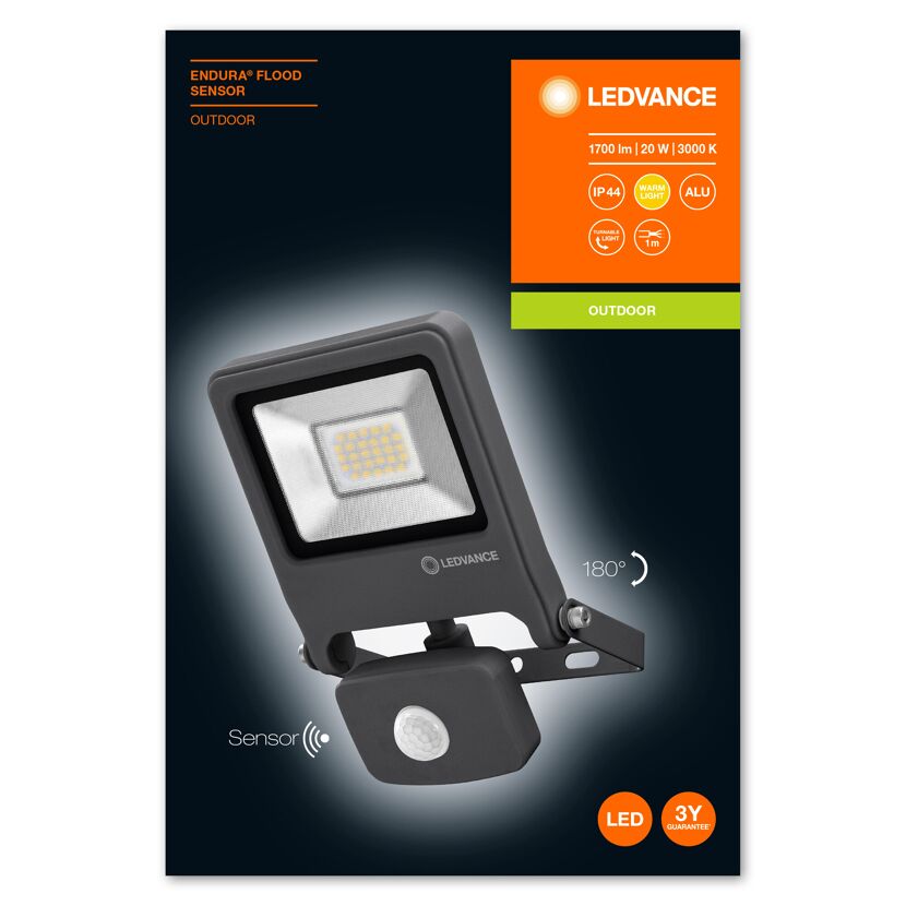 LEDVANCE Endura Flood Sensor, 20 W, 1700 lm, mit Sensor