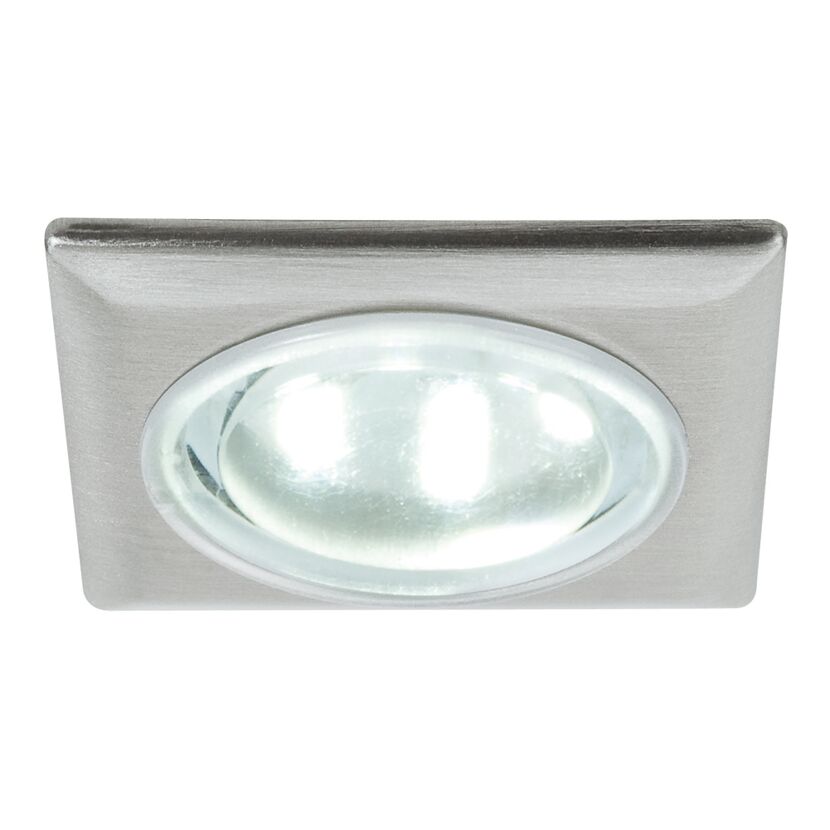 LED Einbaustrahler, quadratisch, silberfarben