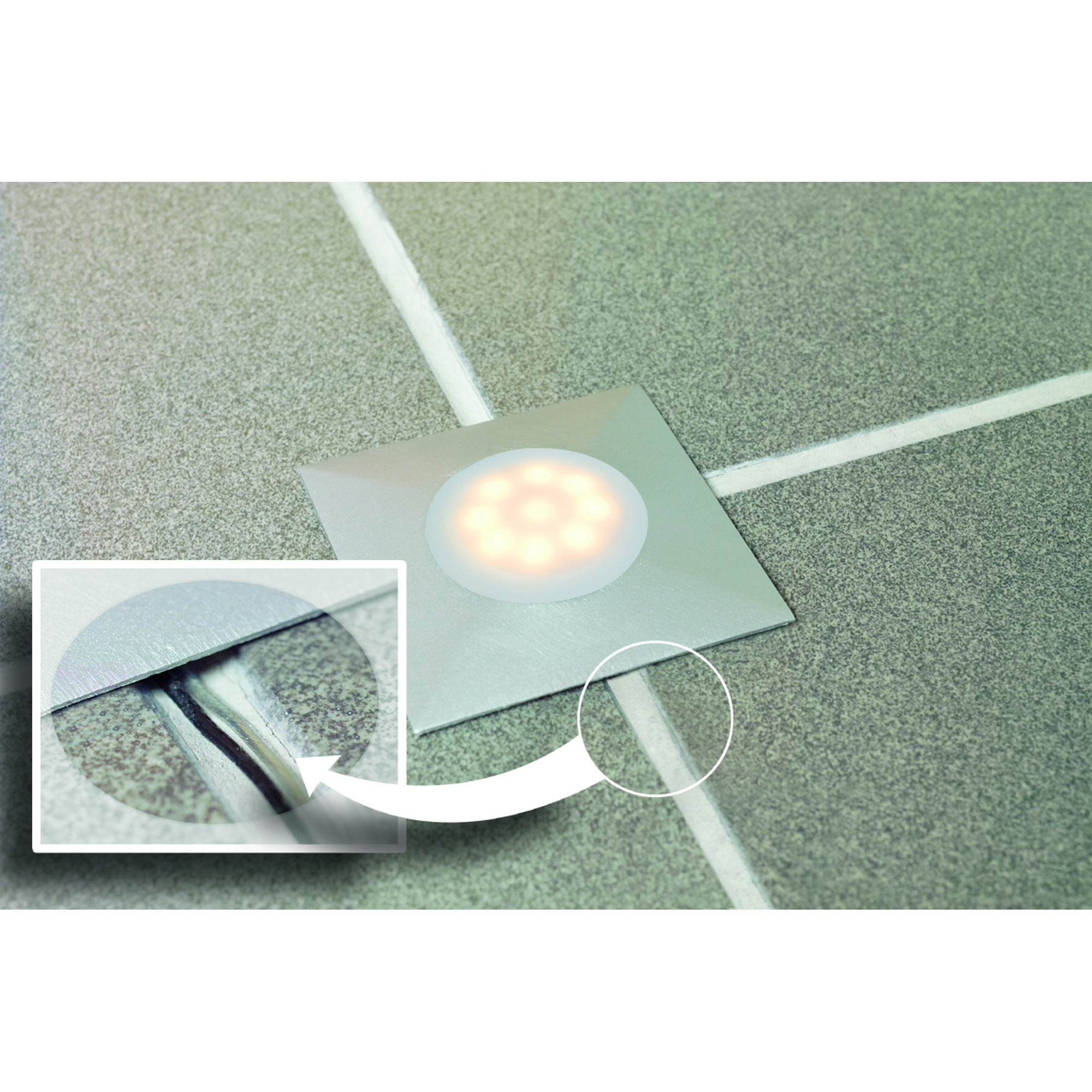 LED-Einbauleuchte 'UpDownlight' Ø 45 mm 3000 K warmweiß 1 W satin, 1 Stück + product picture