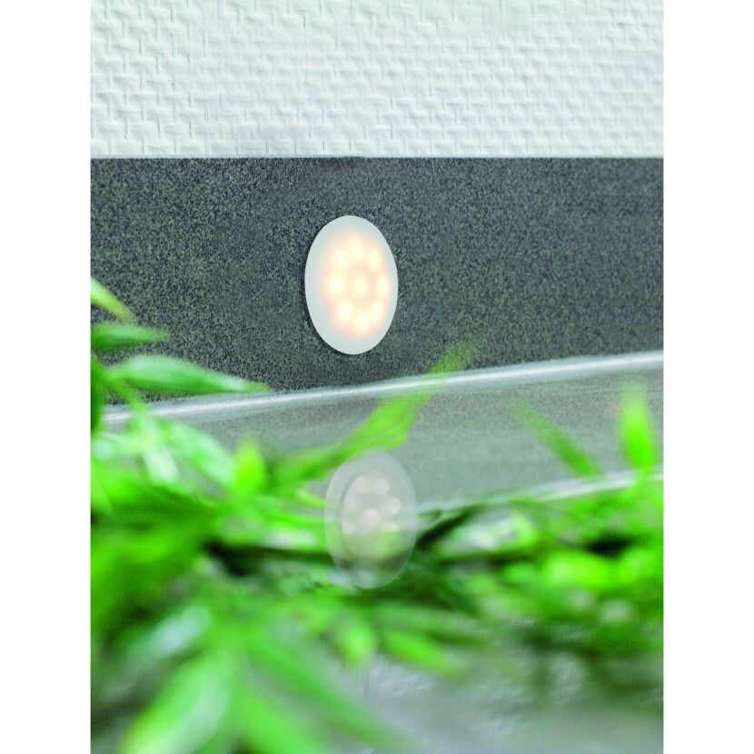 Rundes LED Downlight leuchtet gelblich