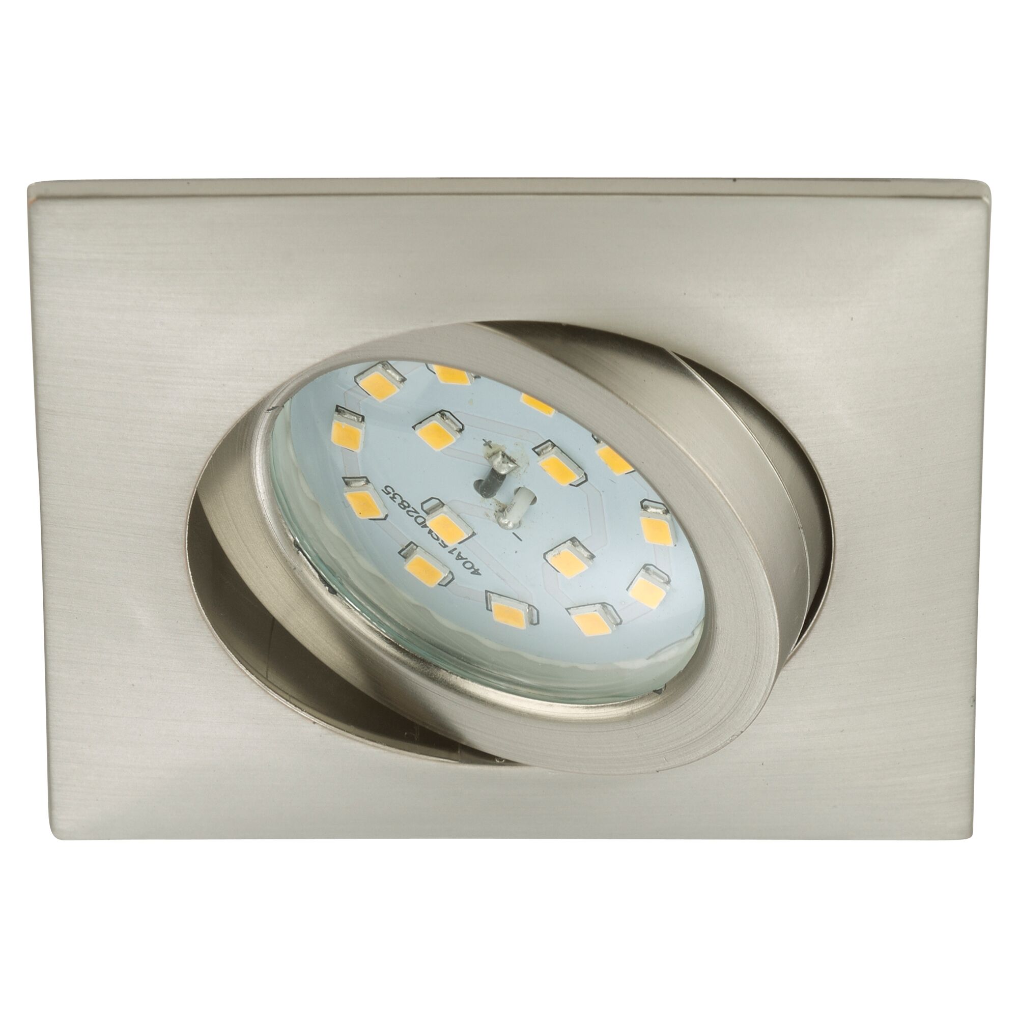 Silberfarbene LED Einbauleuchte