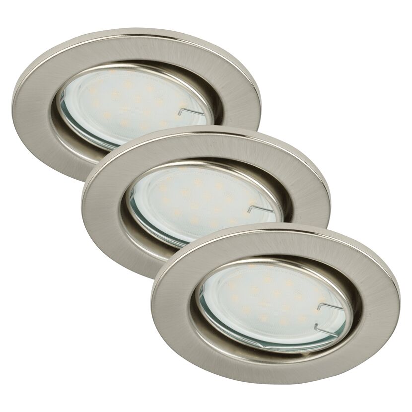 Drei schwenkbare LED-Einbauleuchten