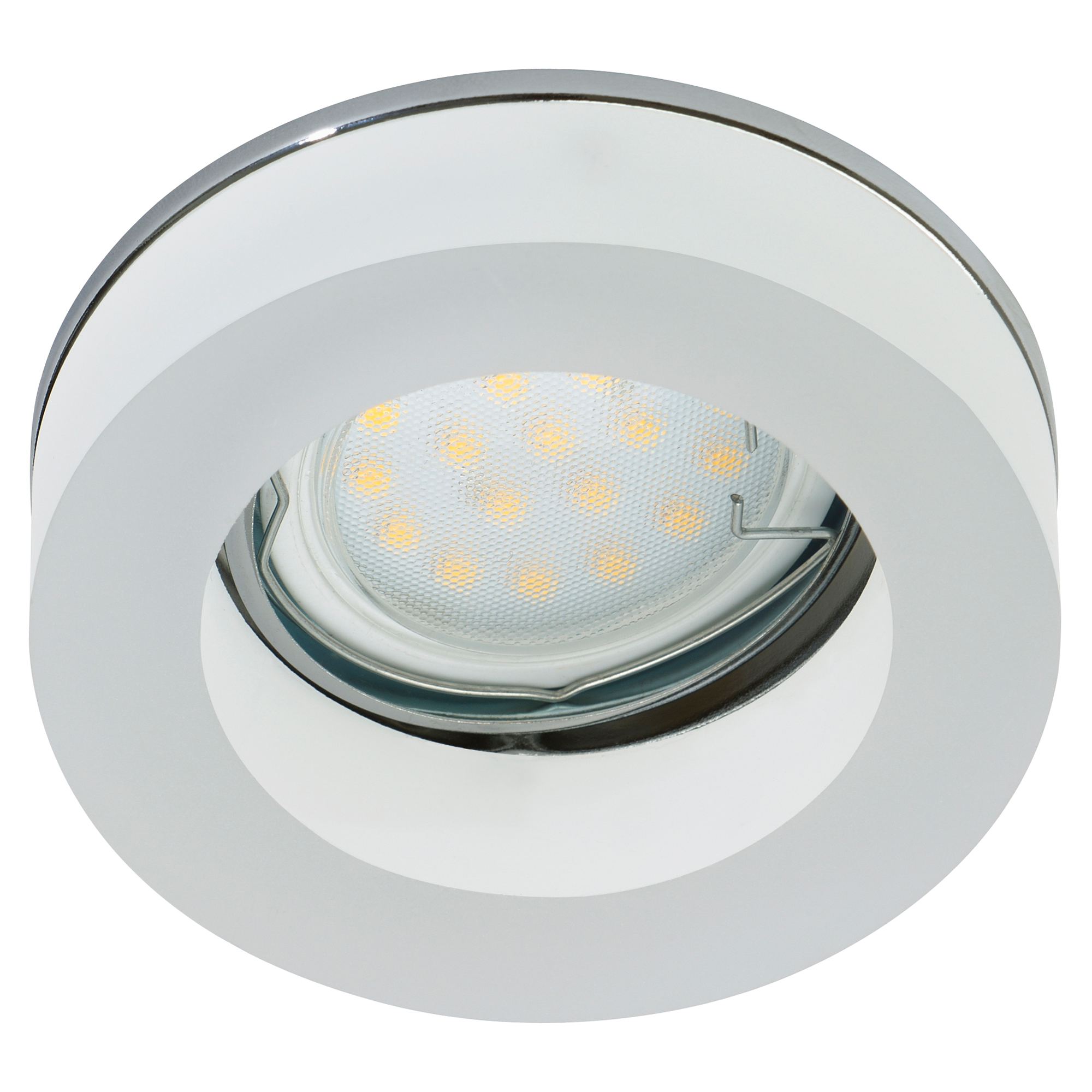 LED-Aufbauleuchte rund weiß/silbern 3 W + product picture
