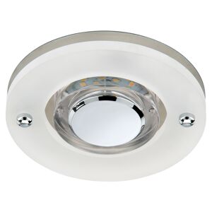 LED-Einbauleuchte silberweiß rund
