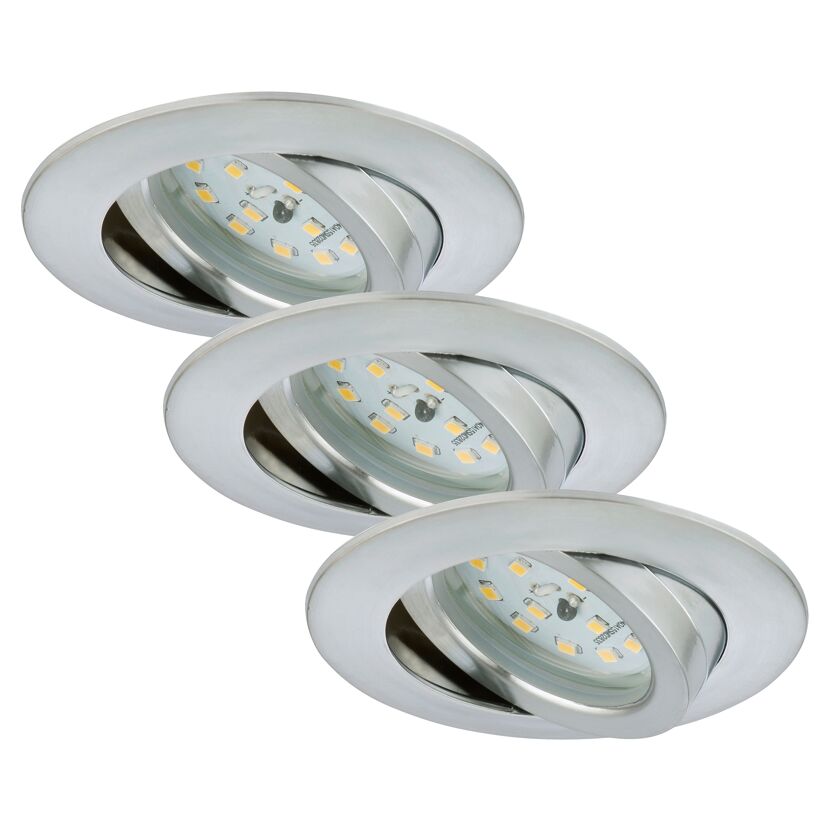 Drei schwenkbare LED-Einbauleuchten