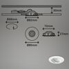 LED-Einbauleuchtenset 'Attach Dim' dimmbar 16,5 W 1200 lm warmweiß Ø 8,2 cm 3 Stück