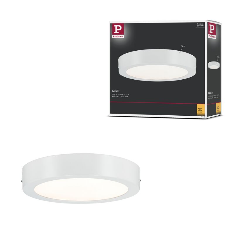 LED-Panel Lunar und seine Verpackung.