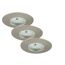 Drei LED Einbauleuchten Nickel