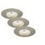 Drei LED Einbauleuchten Nickel