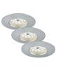 Drei LED Einbauleuchten 3x5W, 400lm, Alu