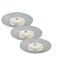 Drei LED Einbauleuchten 3x5W, 400lm, Alu