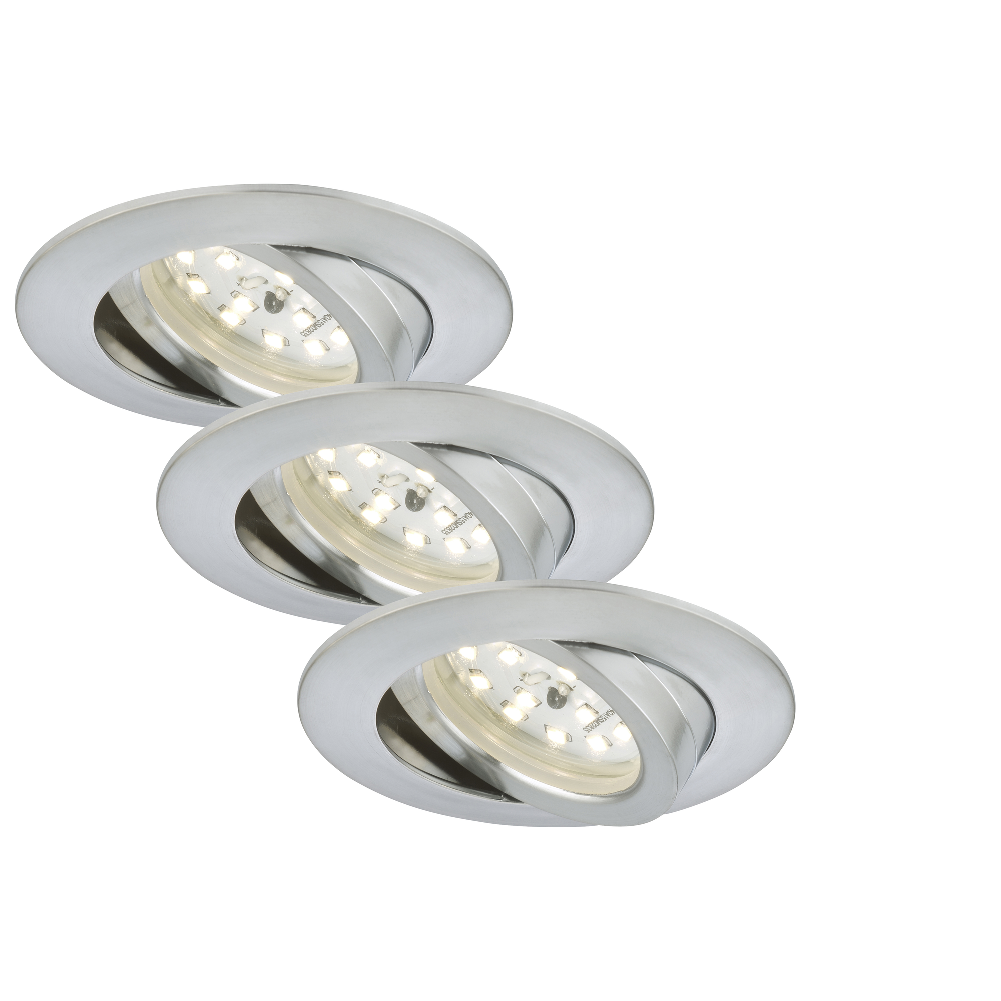 LED-Einbauleuchte alu 5 W, 3er-Set + product picture