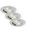 Drei LED Einbauleuchten