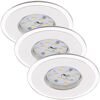 LED-Einbauleuchtenset 'Attach Dim' dimmbar 4,5 W 470 lm warmweiß Ø 8 cm 3 Stück