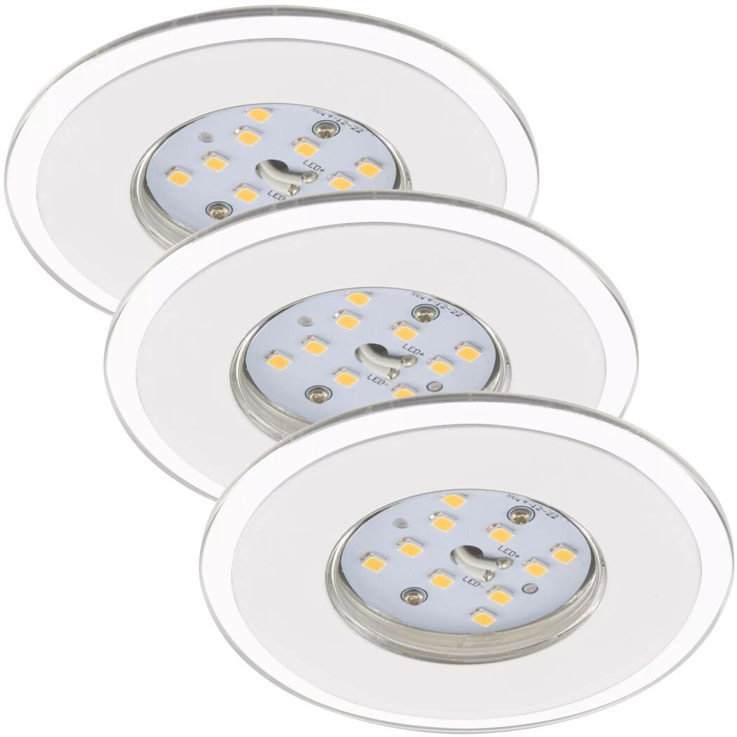 LED-Einbauleuchtenset 'Attach Dim' dimmbar 4,5 W 470 lm warmweiß Ø 8 cm 3 Stück