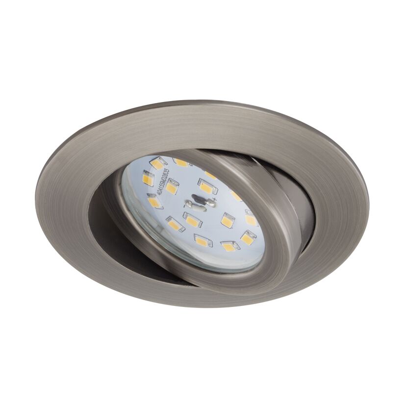 runde LED Einbauleuchte in Antik Nickel