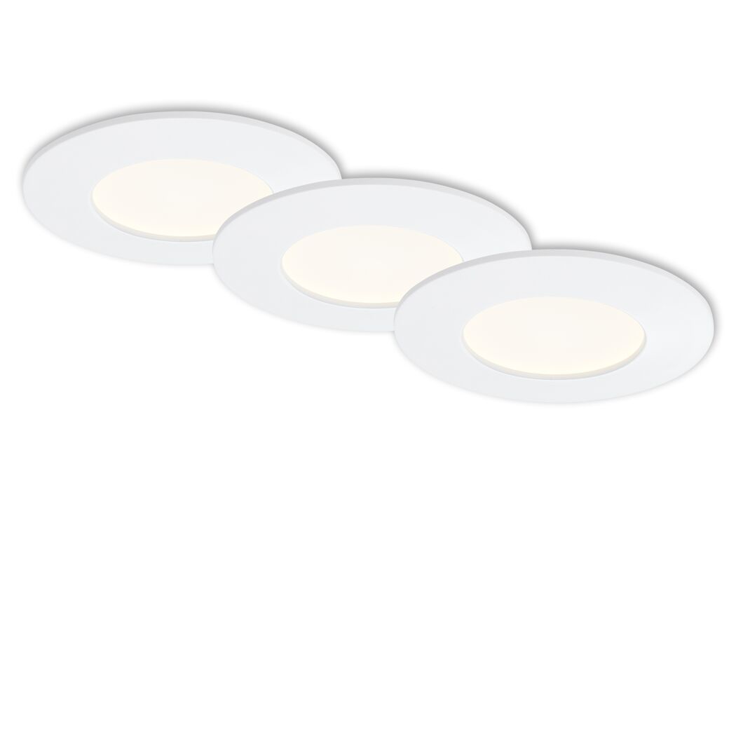 LED-Einbauleuchtenset 'Flat In' 16,5 W 1800 lm neutralweiß Ø 8,5 cm 3 Stück