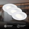 LED-Einbauleuchtenset 'Flat Move' 14,4 W 1800 lm neutralweiß Ø 10,6 cm 3 Stück