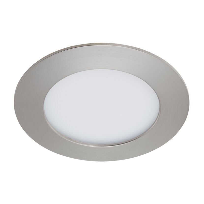 runde LED Einbauleuchte in Nickel