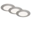 LED-Einbauleuchtenset 'Flat In' 21 W 2400 lm neutralweiß Ø 12 cm 3 Stück