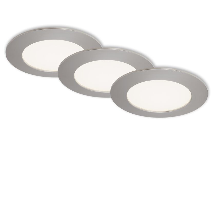 LED-Einbauleuchtenset 'Flat In' 800 lm 8 W 3 Stk. Bad