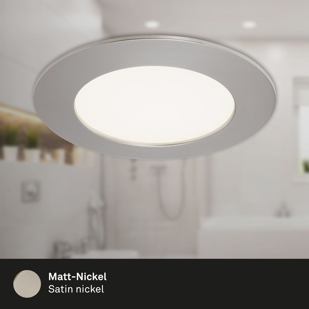 LED-Einbauleuchtenset 'Flat In' 21 W 2400 lm neutralweiß Ø 12 cm 3 Stück