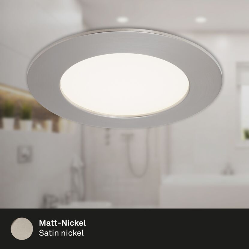 LED-Einbauleuchtenset 'Flat In' 800 lm 8 W 3 Stk. Bad