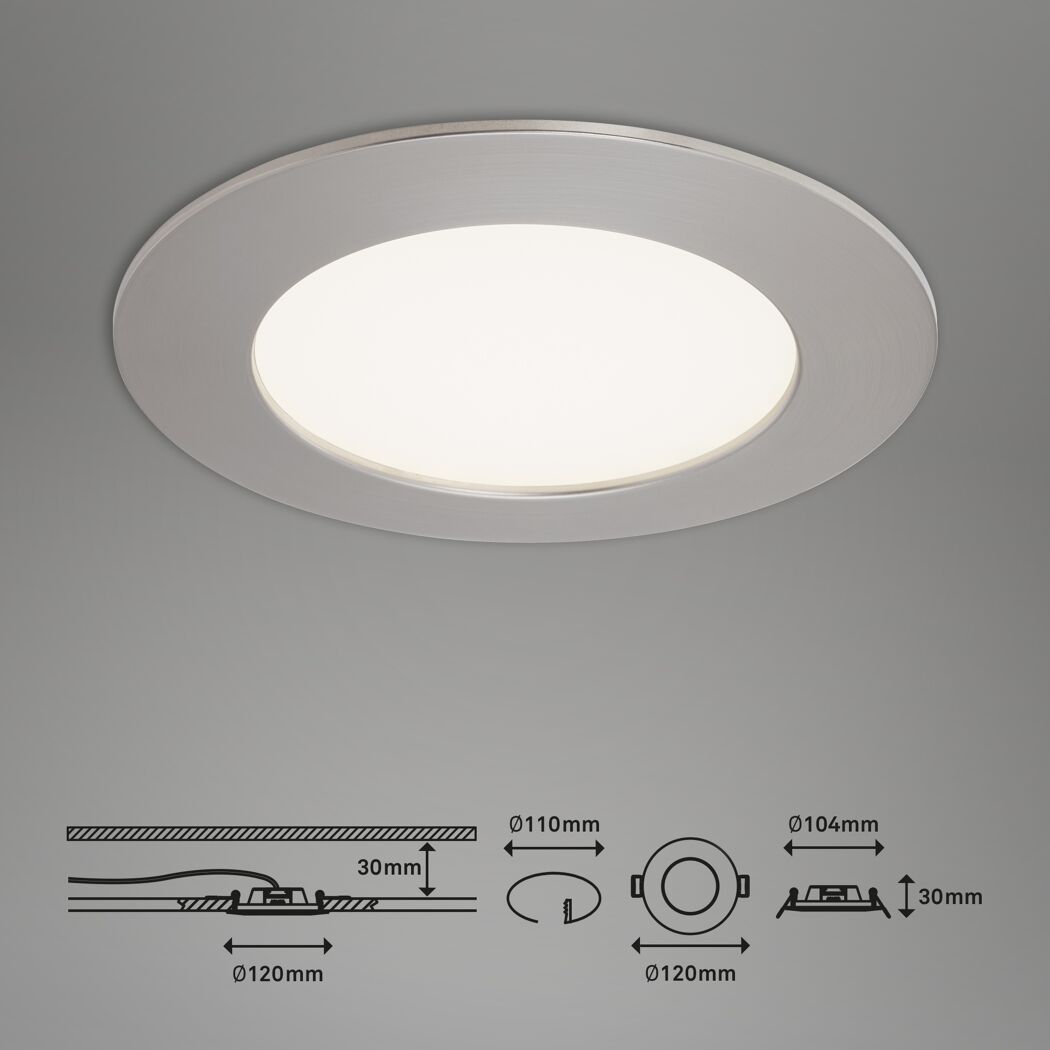 LED-Einbauleuchtenset 'Flat In' 21 W 2400 lm neutralweiß Ø 12 cm 3 Stück