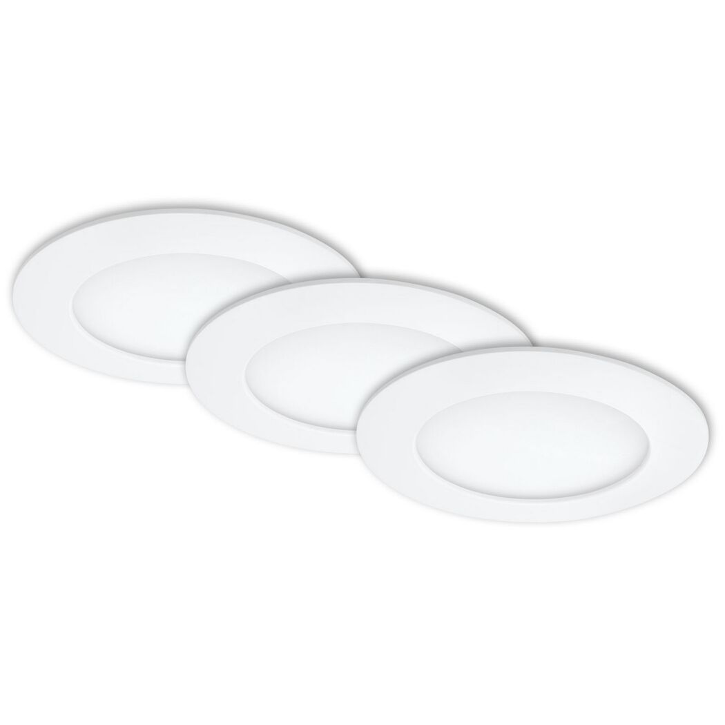 LED-Einbauleuchtenset 'Flat In' 21 W 2400 lm neutralweiß Ø 12 cm 3 Stück