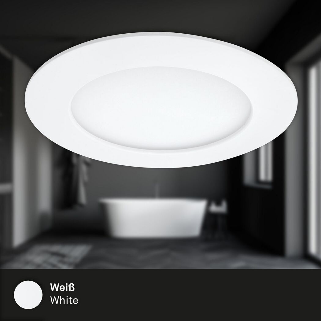 LED-Einbauleuchtenset 'Flat In' 21 W 2400 lm neutralweiß Ø 12 cm 3 Stück