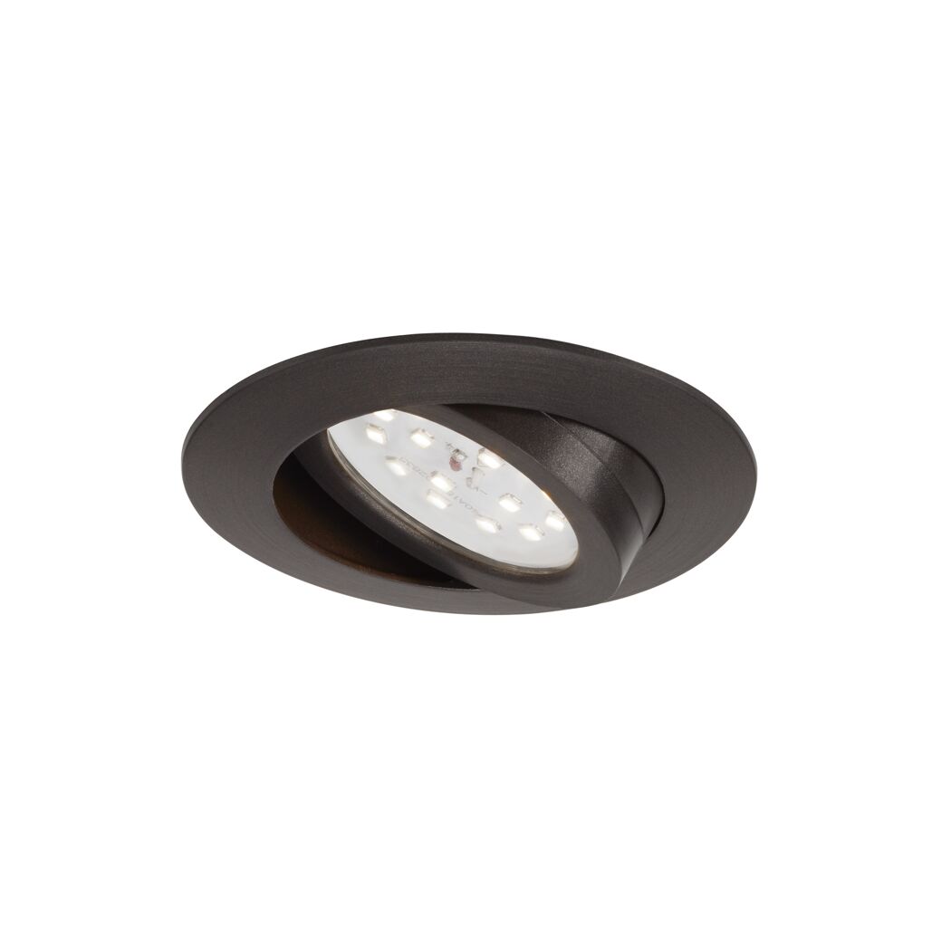 Dunkelbraune LED Einbauleuchte