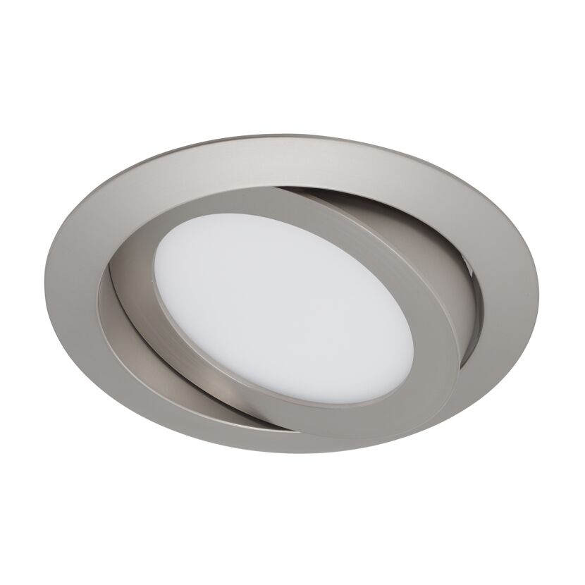 runde LED Einbauleuchte Nickel